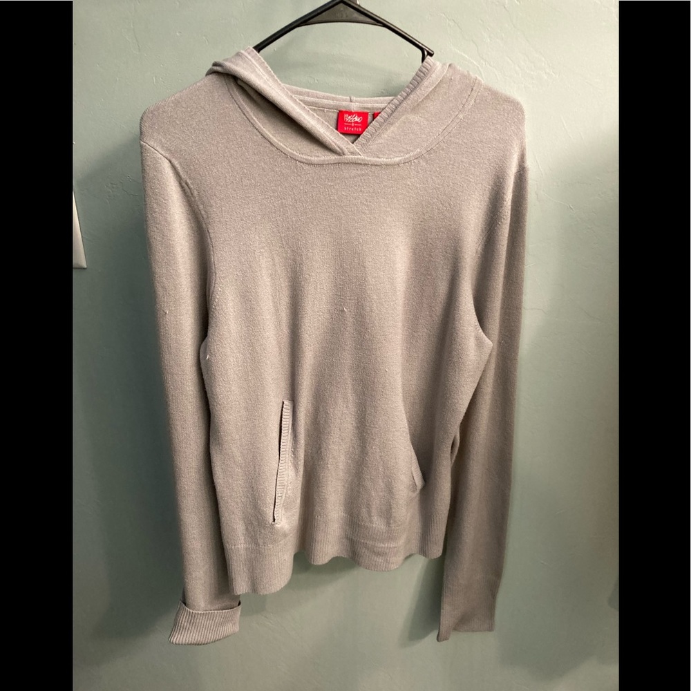 Nice stretchy grey hoody sweater